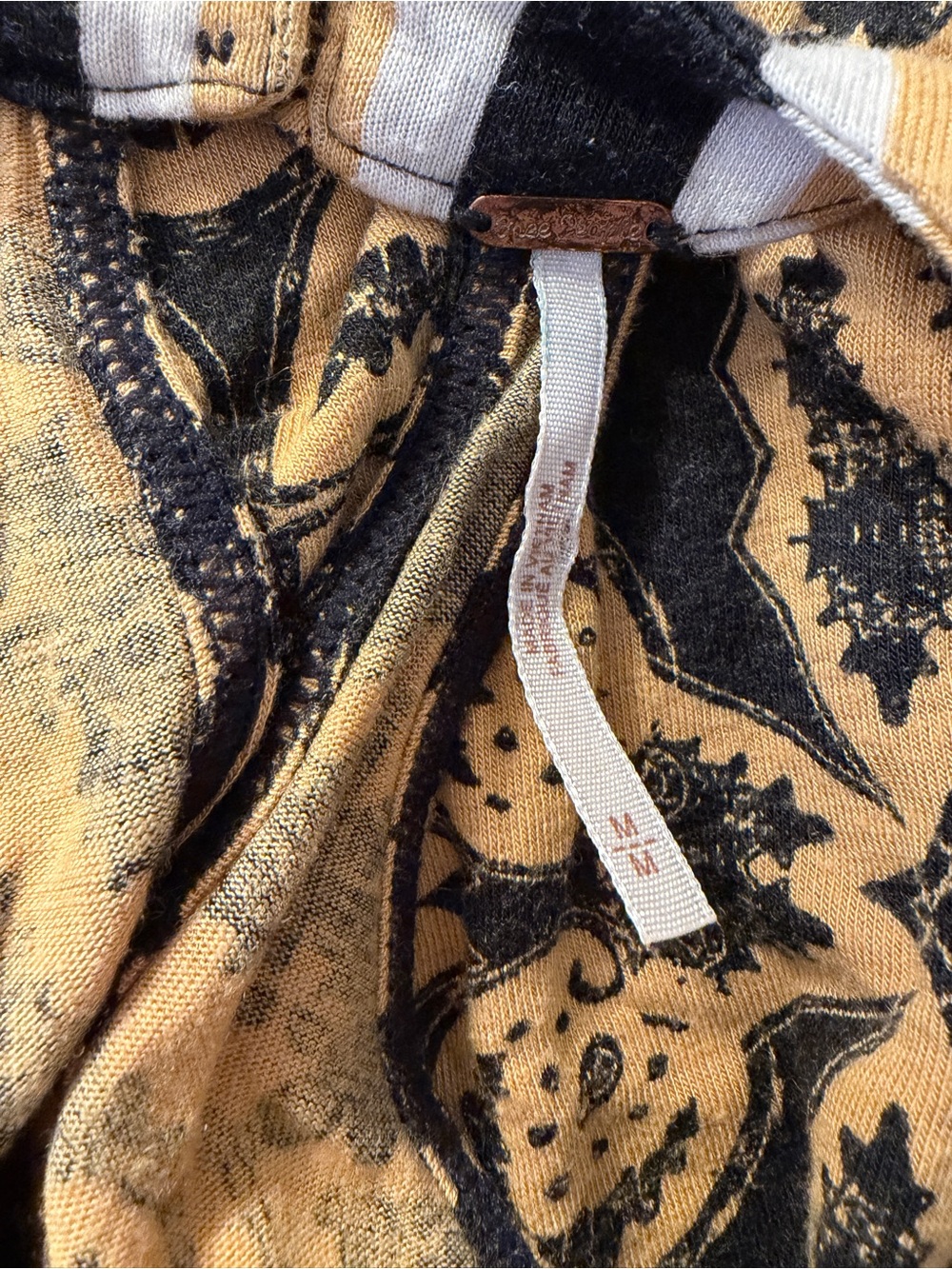 Free People Black and Tan Printed Halter Tank - Picture 3 of 5